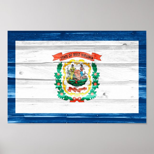 Póster Bandera del Estado de Virginia Occidental (Frente)
