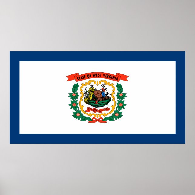 Póster Bandera del estado de Virginia Occidental (Frente)