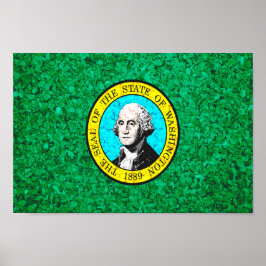 Póster Bandera del Estado de Washington