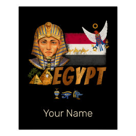 Póster Bandera Del Faraón Vintage De Egipto Y Souvenir De