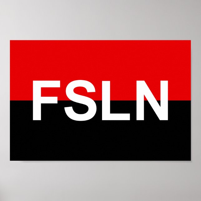 Póster Bandera del FSLN (Frente)