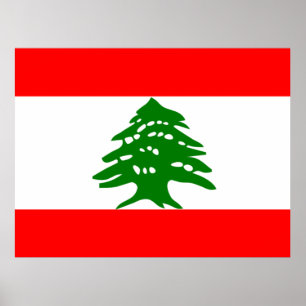 Póster Bandera del Líbano