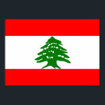 Póster Bandera del Líbano<br><div class="desc">Bandera del Líbano. Bandera libanesa de gran calidad. Tenemos otros productos de regalo del Líbano,  camisetas del Líbano con huellas frontal y trasera,  tazas del Líbano,  tarjetas del Líbano y mucho más para el Líbano</div>
