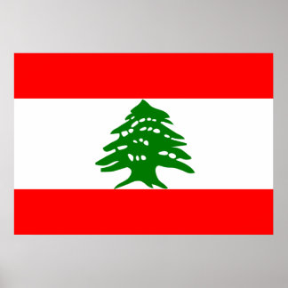 Póster Bandera del Líbano
