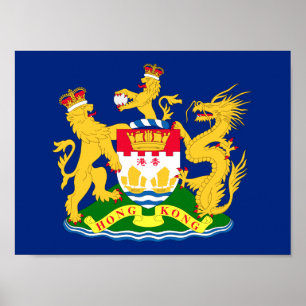 Póster Bandera del Movimiento de Autonomía de Hong Kong -