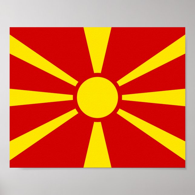 Póster Bandera del Norte de Macedonia (Frente)
