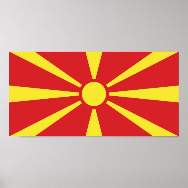 Póster Bandera del Norte de Macedonia (Frente)