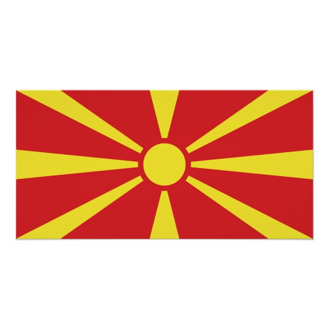 Póster Bandera del Norte de Macedonia (Anverso)