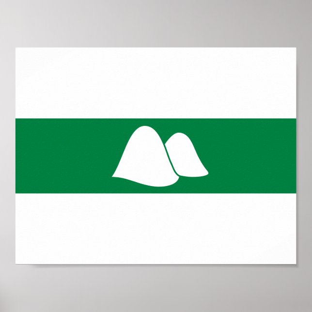 Póster Bandera del óblast de Kurgan (Frente)