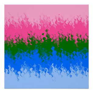 Póster Bandera del Orgullo Abstracto Trippy Omniromántico