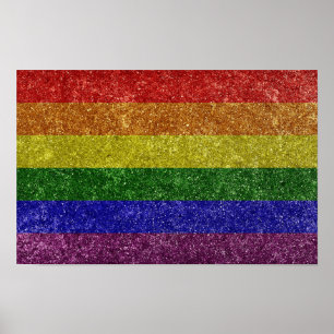 Póster Bandera del orgullo arco iris