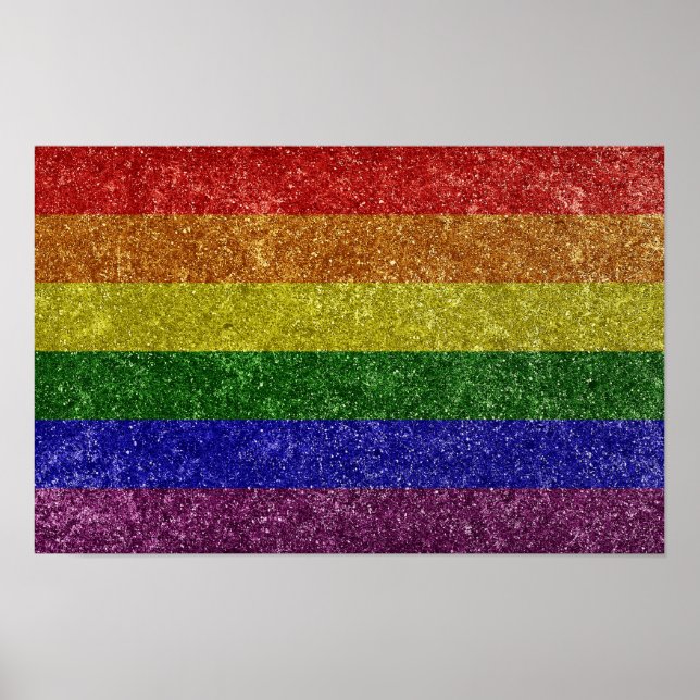 Póster Bandera del orgullo arco iris (Frente)