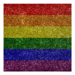 Póster Bandera del orgullo arco iris