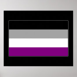 Póster Bandera del Orgullo Asexual