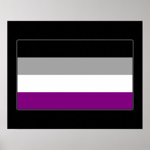 Póster Bandera del Orgullo Asexual