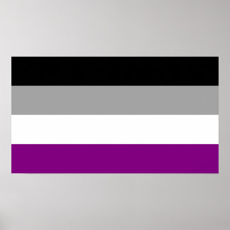 Póster Bandera del Orgullo Asexual