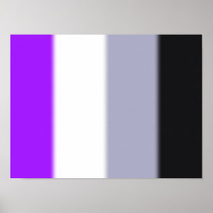 Póster Bandera del orgullo asexual caído