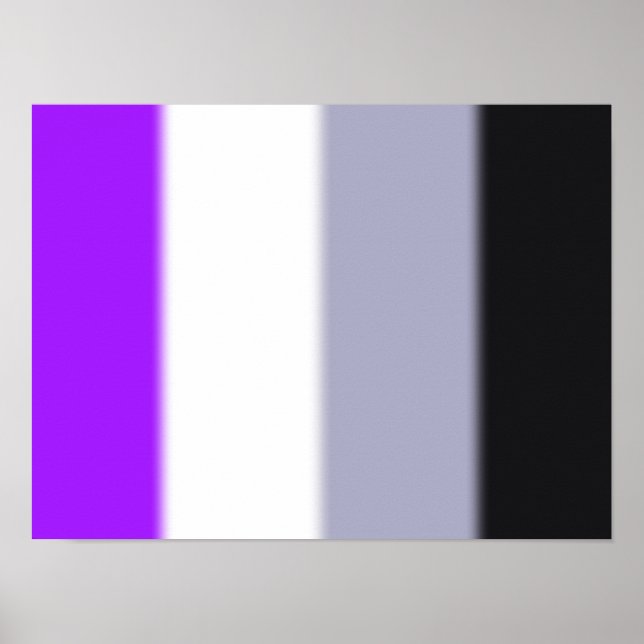 Póster Bandera del orgullo asexual caído (Frente)