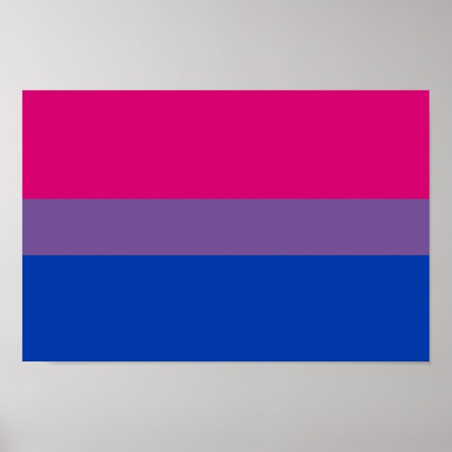 Póster Bandera del Orgullo Bisexual (Frente)
