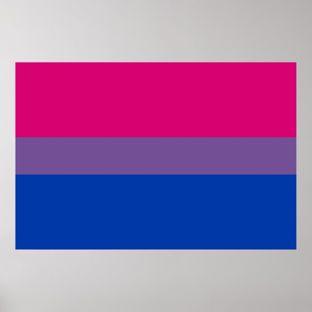 Póster Bandera del Orgullo Bisexual (Frente)