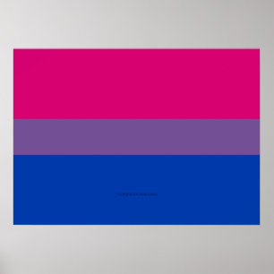 Póster Bandera del Orgullo Bisexual de SlipperyJoe lavand