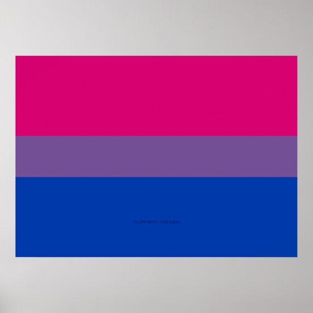 Póster Bandera del Orgullo Bisexual de SlipperyJoe lavand (Frente)
