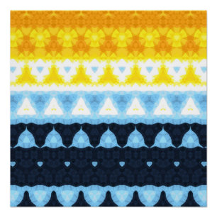 Póster Bandera del Orgullo Boho Groovy Geométrico Resumen