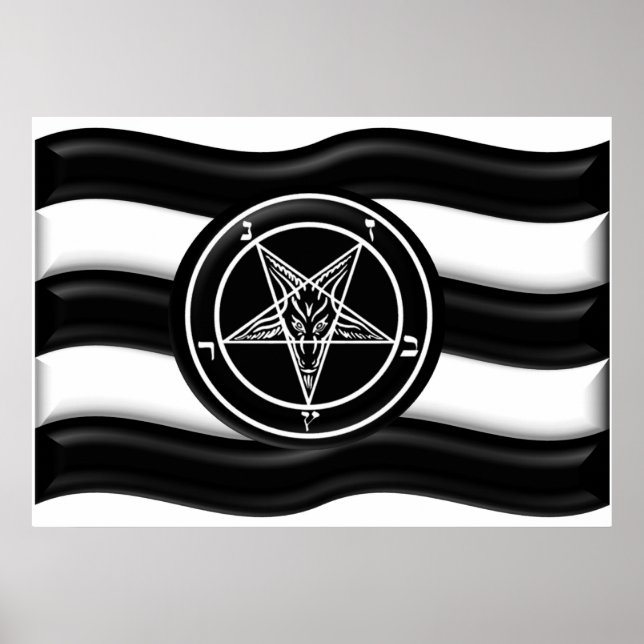Póster Bandera del Orgullo de Baphomet (Frente)