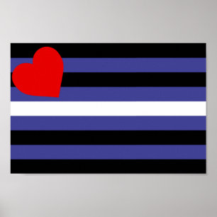 Póster Bandera del Orgullo de Cuero