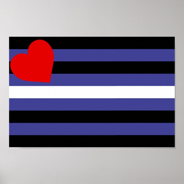 Póster Bandera del Orgullo de Cuero (Frente)