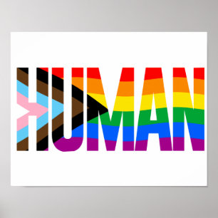 Póster Bandera del Orgullo de Inclusión Humana