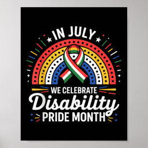 Póster Bandera del Orgullo de la Discapacidad Julio Mes A