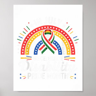 Póster Bandera del Orgullo de la Discapacidad Julio Mes A