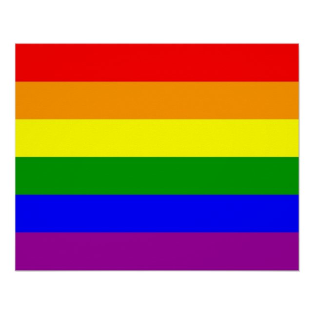 Póster Bandera del orgullo gay (Anverso)