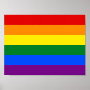Póster Bandera del Orgullo Gay Arcoiris LGBT