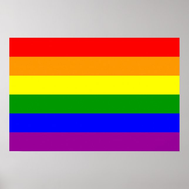 Póster Bandera del Orgullo Gay / Bandera Arcoiris (Frente)