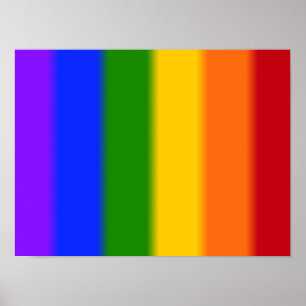 Póster Bandera del orgullo gay caído