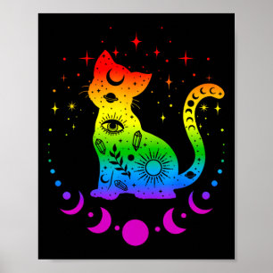 Póster Bandera del Orgullo Gay del Gato De Astrología Arc