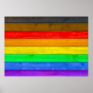 Póster Bandera del orgullo gay inclusiva de SlipperyJoe,