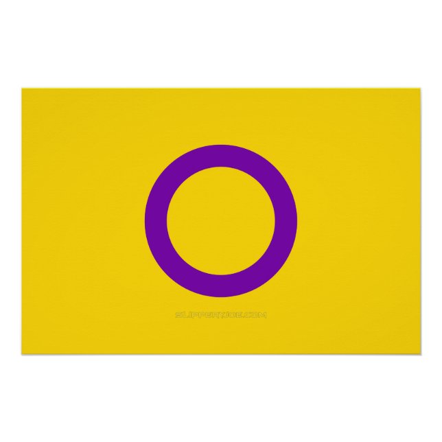 Póster Bandera del orgullo intersexual de SlipperyJoe fon (Anverso)