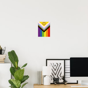 Póster Bandera del orgullo intersexual de SlipperyJoe's f