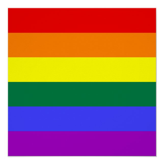 Póster Bandera del Orgullo Iris (Anverso)