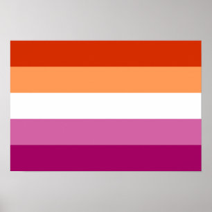 Póster Bandera del Orgullo Lesbiano