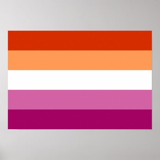 Póster Bandera del Orgullo Lesbiano (Frente)