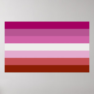 Póster Bandera del Orgullo Lesbiano