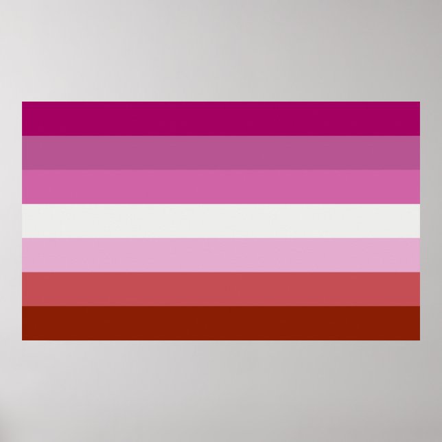 Póster Bandera del Orgullo Lesbiano (Frente)