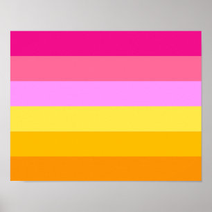 Póster Bandera del Orgullo Lésbico (Alba)