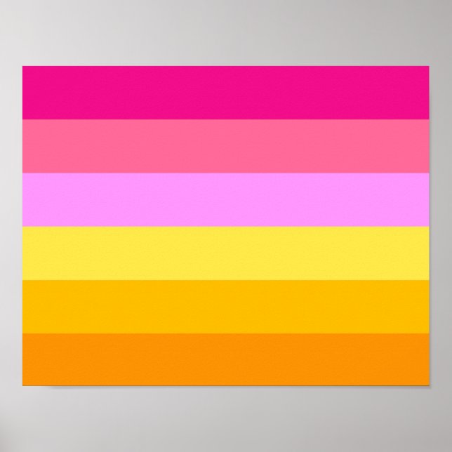 Póster Bandera del Orgullo Lésbico (Alba) (Frente)