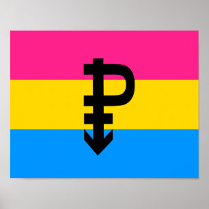 Póster Bandera del Orgullo Pansexual
