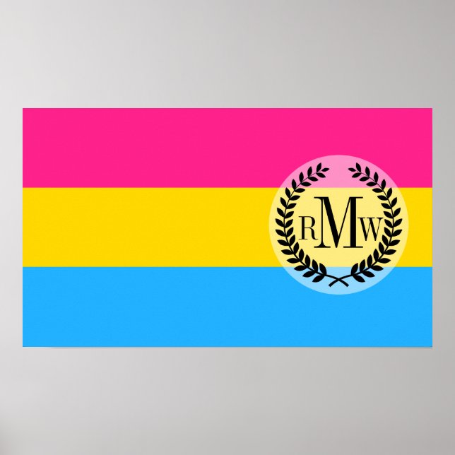 Póster Bandera del Orgullo Pansexual (Frente)